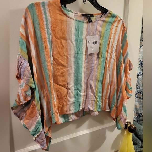 NWT Forever 21 light colored stripes small - Picture 3 of 12